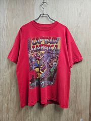 【US古着】MARVEL Captain America T-shirt | アメコミ マーベル キャプテンアメリカ コミック1968 ビックプリント 半袖 Tシャツ レッド ビックサイズ XL