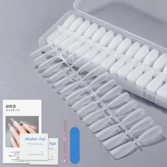 新品 BEIHOO ネイルチップ クリア 第三代0.2mm超薄 サンディング済み 自然なフィット 長さだしチップ 使いやすい 収納ケース＆ネイルツール付き つけ爪 サロン 業務 DIY 練習用 (バレリーナ L)