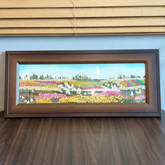 【即納】押し花 押し花絵画 押し花アート 押し花フレーム 一点物 手造り 風景画 ドライフラワー 額縁 額装 壁掛け インテリア プレゼント ギフト プレスフラワー おしゃれ