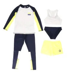 ☆ Eタイプ ☆ Lサイズ ☆ 水着 レディース 5点セット pmyswim002 水着 レディース 体型カバー 5点セット 水陸両用 アウター 長袖 スポーツブラ ショーツ ショートパンツ レギンス フィットネス水着 セット セパレート 上下セット ママ水着