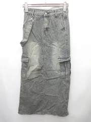 ◇ ⊂ sedaGLB セダクル ロング丈 ナロー デニム スカート サイズM グレー系 レディース P  【1410160013649】