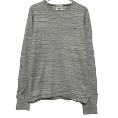 TOMMY HILFIGER ニット レディース L グレー ワンポイント ロゴ シンプル 薄手 古着卸 アメリカ仕入 a611-5070のサムネイル