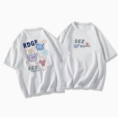 Tシャツ トップス 半袖 プリント キャラ モンスター レディース [1047]