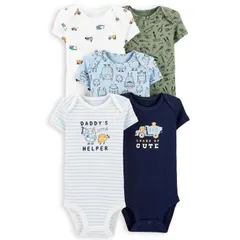 ベビー 半袖 ボディスーツ 肌着 5枚セット 60 70 80 90 95 【bss-36】