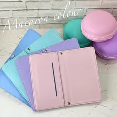 スマホケース iPhoneケース 手帳型 手帳ケース Androidケース 多機種対応 全機種対応 ベルトなし マグネットなし パステルカラー ピンク ミント パープル ブルー おしゃれ 両利き対応