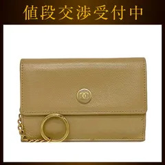 CHANEL シャネル　ハラコ　レザー　コインケース　チャーム　カーキ系 CHANEL シャネル ハラコ レザー コインケース チャーム カーキ系