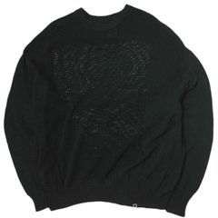 PHINGERIN フィンガリン 24AW 日本製 WINDOW WEB SWEATER ウィンドウウェブセーター PD-242-KN-041 XL BLACK シースルーニット トップス g22785
