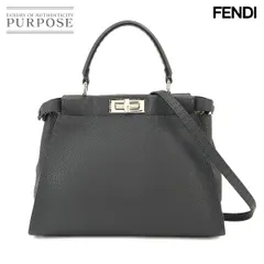 2024年最新】フェンディ FENDI ピーカブー ハンドバッグ レザー 黒