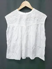 ◇ ⊂ Sugar spoon シュガースプーン 花柄 刺繡 ノースリーブ ブラウス サイズF ホワイト レディース E  【1506110012531】のサムネイル
