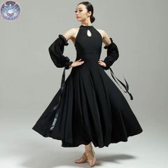 美品【社交ダンス】ホースヘア付き グラデーション 白黒ドレス - メルカリ