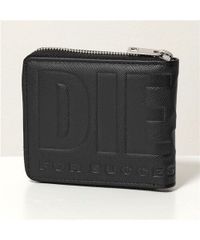ディーゼル DIESEL 二つ折り財布 X08177 P0408 / T8013 / ラウンドファスナー　BIGロゴ　ブラック　ディーゼル