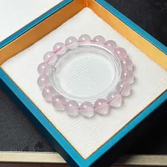 天然水晶★【スターローズクォーツ】★ブレスレット 天然石 10.8-11.4mm ZB9286