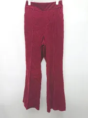 ◇ . ems excite エムズエキサイト コーデュロイ フレア パンツ サイズS レッド レディース P  【1406110001293】