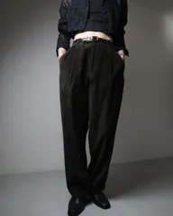 2tuck wide-straight corduroy pants heather color 90s 00s 2タック 太畝 ワイド コーデュロイ パンツ ダブル仕上げ 多色織 メランジ W34