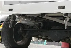 ジムニー マフラー JB23W 1型～10型 ステンレス SUS 左出し ZAWARD 砲弾型 シルバーカラー 1本出し 車マフラー カーパーツ 自動車パーツ アクセサリー カスタムパーツ 車用品 Jimny Bluefin ブルーフィン スズキ