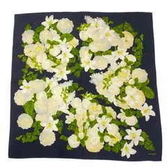 極美品 CHANEL シャネル 大判 スカーフ シルク カシミヤ ブラック 95x95CM