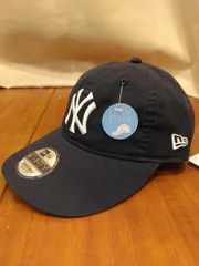 【新品未使用】NEWERA ニューエラ 9THIRTY ロングバイザー ニューヨーク・ヤンキース ウォッシュドコットン ネイビー × ホワイト メンズ レディース 帽子 CAP キャップ ハット 小物 アクセサリー  (新橋店)