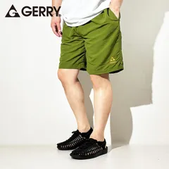GERRY 水陸両用 ナイロン ハーフパンツ メンズ 速乾 ショートパンツ 短パン 川 海 水着 男女兼用 ユニセックス バギーショーツ サマーショーツ さらさら 涼しい 軽量 軽い 薄い 緑 ナイロン 100％ S M L LL XL グリーン 079190