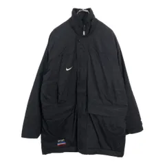 90年代 NIKE ナイキ 中綿 ナイロンジャケット スポーツ ブラック(メンズ L)中古 古着 V0192