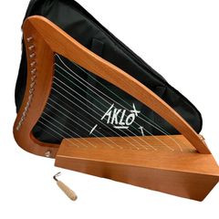 棚番186000 現状品 AKLOT ハープ 15弦 マホガニー