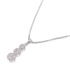  ダイヤモンド ネックレス D1.00ct K18 WG 