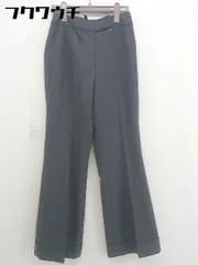 ◇ Leilian レリアン 裾ロールアップ センタープレス パンツ サイズ 7 ダークグレー レディース  【中古】 【1110150012255】