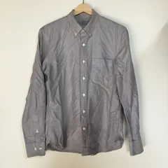 無印良品 洗いざらしオックス ボタンダウンシャツ メンズ M グレー 2791202510190032