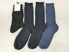 ユニクロ レギュラーソックス 他 25-27cm まとめ 4足セット 黒 紺 丈長 未使用 2410LR437