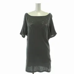 ステラマッカートニー STELLA McCARTNEY チュニック Tシャツ カットソー 半袖 ロング 刺繍 ラグランスリーブ ボートネック 38 S 緑 グリーン /NW28のサムネイル