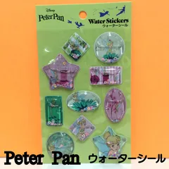 k094【新品・未使用品】ティンカーベル ウォーターシール ディズニー ピーターパン Peter Pan ティンク 水 ビーズ 立体シール カラフル 可愛い 女の子 コラージュ  デコシール 文房具 シール帳 日記 手帳 ノート メモ メッセージカード