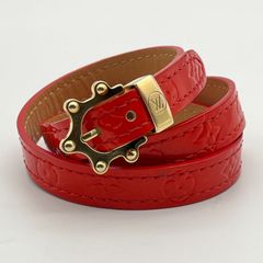 Louis Vuitton ルイ ヴィトン モノグラム ヴェルニトリプルトゥール ブレスレット 赤