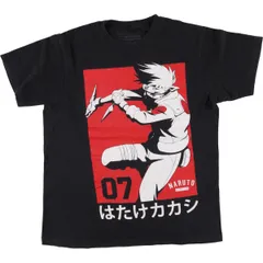 古着 NARUTO SHIPPUDEN ナルト疾風伝 はたけカカシ アニメ キャラクタープリントTシャツ メンズM相当/eaa525808