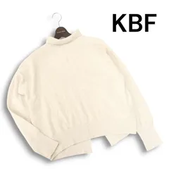 KBF ケービーエフ 秋冬★ ウール混 アウトリンキング BACKスリット ハイネック ニット セーター Sz.One　レディース