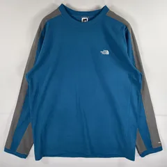 古着 ザ・ノースフェイス THE NORTH FACE フリーストレーナー クルーネック ワンポイント ツートン 大きいサイズ XL  ブルー メンズ