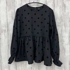 新品【 La-gemme 】ラジエム 水玉ペプラムチュニック長袖トップス