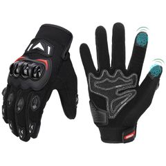 バイク グローブ KEMIMOTO 夏 メッシュ 通気 バイク用グローブ 軽量 スマホ対応 夏用グローブ オートバイ手袋 滑り止め 耐衝撃 プロテクト 春夏秋 402