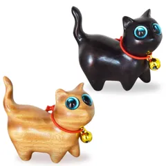 penogo ちょこんと可愛い癒しネコちゃん（2個セット） 猫 置物 雑貨 グッズ インテリア 幸運 プレゼント 女性 シンプル 手のひらに乗るサイズ [ちょこんとセット]