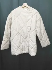 ◇ ◎ ap retro アプレトロ ノーカラー キルティング 中綿 長袖 ブルゾン ジャンパー サイズF ライトベージュ レディース P  【1407260031574】のサムネイル