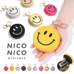 スマイル チャーム ニコちゃん コインケース 財布 キーホルダー バッグチャーム スマイリー キーチェーン キーケース にこちゃん ポーチ キッズ ミニ財布 プレゼント kc-39