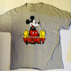 ビッグサイズ　ディズニー　ミッキーマウス　2XL プリントTシャツ　グレー
