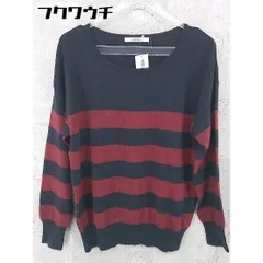 ◇ JOURNAL STANDARD relume ウール 長袖 ニット セーター サイズF ネイビー系 ボルドー系 レディース 【中古】 【1101260000294】