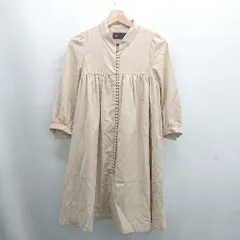 ◇ ⊇ Ray BEAMS レイ ビームス 七分袖 ミニ丈 ワンピース 表記なし ベージュ系 レディース E  【1505290036122】