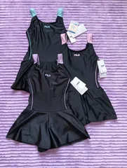 スクール水着　FILA　キッズ　女児　フィラ　スイムウェア　ワンピース型　キュロットタイプ　サイズ　140　150　160　170　新品　未使用品