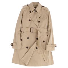 美品 バーバリー ロンドン BURBERRY LONDON コート トレンチコート 裏チェック ライナー付き アウター レディース 40(M相当) ベージュ