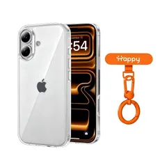 【新品】 嬉しい iPhone 17 ケース クリア 3倍米軍MIL規格 2層構造カ メラ保護 落下保護 耐黄変 耐衝撃 に対応 いphone17 ケース カメラコントロールカバー 傷防止背面 iPhone17用（6.3インチ）スマホケース (オレンジ) 0