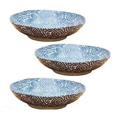新品 テーブルウェアイースト （古染たこ唐草）パスタボウル （アウトレット込み） 3枚ずつセット パスタ皿 大皿 カレー皿