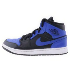 NIKE (ナイキ) AIR JORDAN 1 MID 554724-077 エア ジョーダン 1 ミッド ブラック/ハイパー ロイヤル ミッドカット スニーカー ブラック/ブルー
