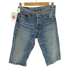 リーバイス Levis 00S USA製 501 ボタン裏刻印553 紙パッチ 5ポケット ボタンフライ デニム ハーフ パンツ 2000年製 メンズ  W32L32