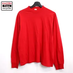 80s USA製 vintage Champion 無地 トリコタグ 長袖Ｔシャツ メンズ 表記XLサイズ