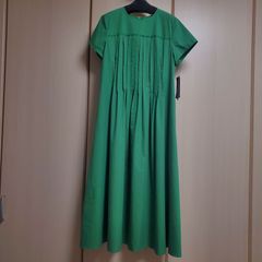 sale‼️VivaprestobyROBE  2025夏新作※定価25300円　グリーン プリーツ 半袖 ロングワンピース